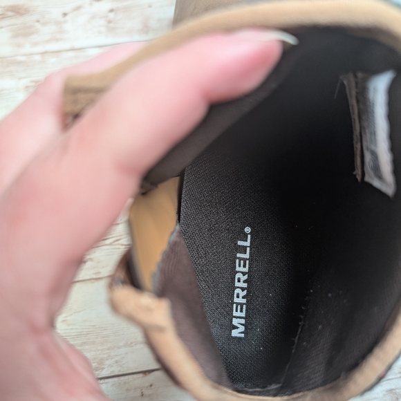 Merrell Leather Waterproof Ankle Booties Leather Brown / Tan Women's Size 8 - Picture 8 of 16
